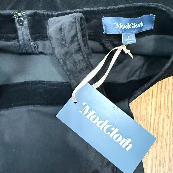 ModCloth velvet pinafore dress jumper Cupcake consultant size Large NWT - Picture 12 of 17